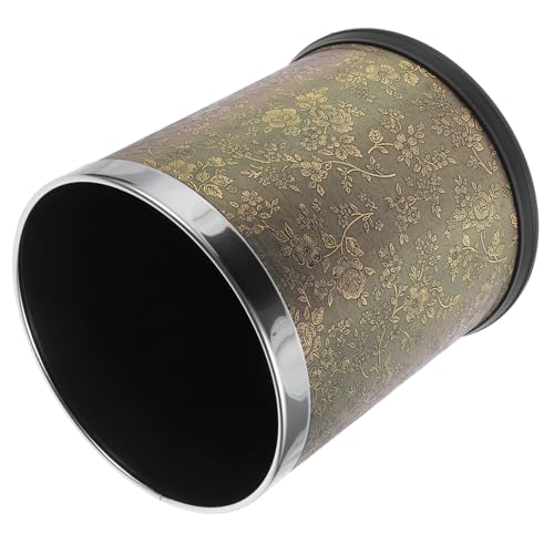 LOORGVEL Europäischer Runder Mülleimer mit Dicker Rutschfester Basis und Hoher Belastbarkeit Kunststoff Abfallbehälter für Küche Büro Bad und Schlafzimmer Goldfarbene Zufällige Farbe LOORGVEL Europäischer Runder Mülleimer mit Dicker Rutschfester Basis und Hoher Belastbarkeit Kunststoff Abfallbehälter für Küche Büro Bad und Schlafzimmer Goldfarbene Zufällige Farbe von LOORGVEL