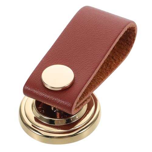 LOORGVEL Fake Leather Single Hole Schrankgriff für Kleiderschränke Eleganter Ziehgriff aus Goldenem Zinklegierungsmaterial Leichter Brauner Möbelgriff für Kommode Schuhschrank Einfache LOORGVEL Fake Leather Single Hole Schrankgriff für Kleiderschränke Eleganter Ziehgriff aus Goldenem Zinklegierungsmaterial Leichter Brauner Möbelgriff für Kommode Schuhschrank Einfache von LOORGVEL