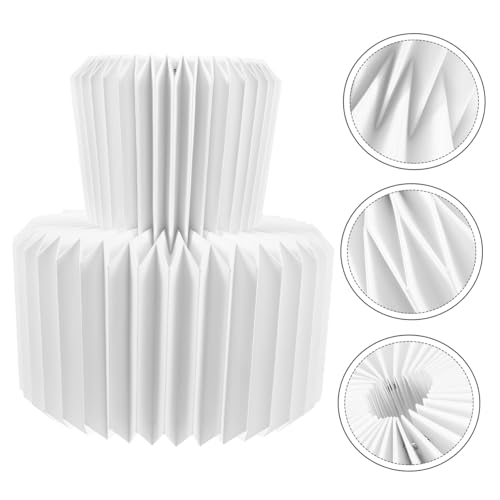 LOORGVEL Faltbarer Papier Lampenschirm Lampion Deckenleuchte Lampenschirme für Pendelleuchte Einfache Montage Kompakt Sicher Dekorativ Wohnzimmer Schlafzimmer von LOORGVEL