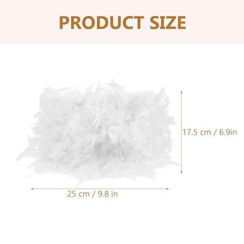 LOORGVEL Feder lampenschirm Ersatz Tischlampe Stehleuchte Flauschiger Plissee Lampenschirm für Schlafzimmer Wohnzimmer Romantische Atmosphäre von LOORGVEL