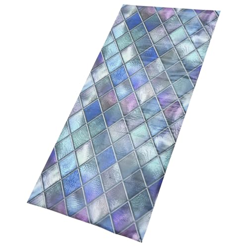LOORGVEL Fensterfolie Sichtschutzfolie Statische Glasfolie ohne Kleber PVC Optik Blickdicht Uv Schutz für Bad Wohnzimmer Büro Fensterdekoration von LOORGVEL