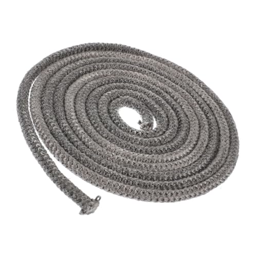 LOORGVEL Fiberglas Dichtschnur Selbstklebend Holzofen Türdichtung Kamin Ofendichtung Rauchdichtung Hitzebeständig Flammdichtung Holzherd Zubehör von LOORGVEL