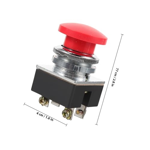 LOORGVEL Flachkopf Druckknopfschalter Kunststoff Pilztasten Schalter Selbstzurückstellend Marinegeeignet für Steuerungen und Maschinen mit Einfacher Installation und Hoher Zuverlässigkeit LOORGVEL Flachkopf Druckknopfschalter Kunststoff Pilztasten Schalter Selbstzurückstellend Marinegeeignet für Steuerungen und Maschinen mit Einfacher Installation und Hoher Zuverlässigkeit von LOORGVEL
