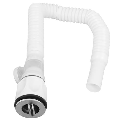 LOORGVEL Flexibler Waschbecken Abflussrohr aus Abs und Edelstahl Geruchshemmend Langlebig Werkzeugfreie Installation Passend für Badezimmer und Küchenspülen Einsetzbar Einfach zu Reinigen von LOORGVEL