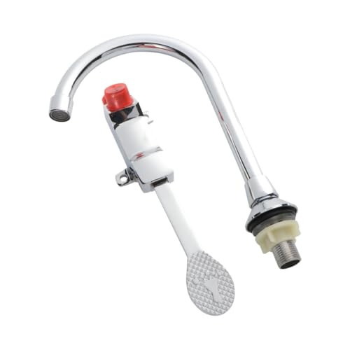 LOORGVEL Fußpedal Wasserhahn aus Edelstahl Drehbarer Kalter Küchen und Waschtischarmatur Rostfrei Langlebig mit Einfachem Bedienpedal für Gemeinschafts Badezimmer und Gäste Wc LOORGVEL Fußpedal Wasserhahn aus Edelstahl Drehbarer Kalter Küchen und Waschtischarmatur Rostfrei Langlebig mit Einfachem Bedienpedal für Gemeinschafts Badezimmer und Gäste Wc von LOORGVEL