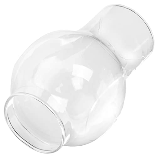 LOORGVEL Glaslampenschirm Dekorative Lampenabdeckung Handgefertigt für Petroleumleuchten Transparentes Design Höhe für Gemütliche zu Hause von LOORGVEL