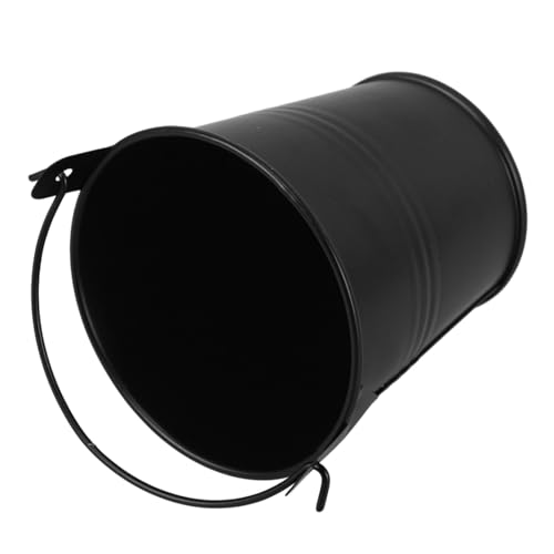 LOORGVEL Grill Zubehör Metall Tropfeimer für BBQ Öl und Fett Auffangbehälter Handlicher Schwarz für Gasgrill und Outdoor Grillpartys von LOORGVEL