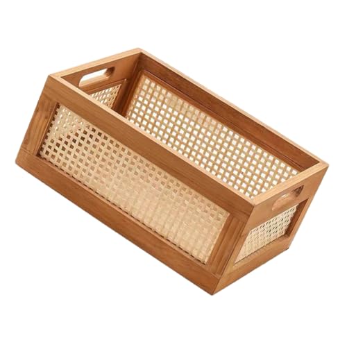 LOORGVEL Großer Handgefertigter Rattan Aufbewahrungskorb Geflochtene Holzkiste Leichter Kosmetik Organizer Multifunktionaler Desktop Behälter für Haushalt und Büro Stilvolle LOORGVEL Großer Handgefertigter Rattan Aufbewahrungskorb Geflochtene Holzkiste Leichter Kosmetik Organizer Multifunktionaler Desktop Behälter für Haushalt und Büro Stilvolle von LOORGVEL