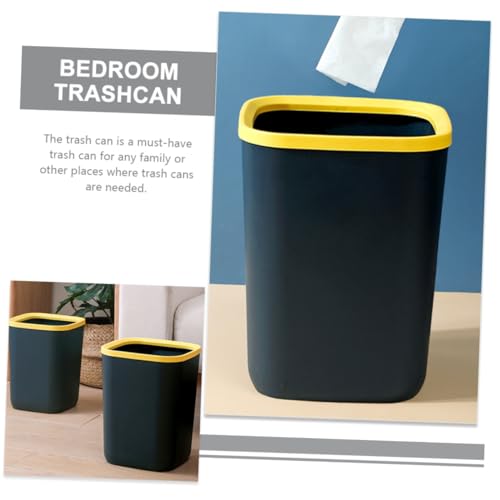 LOORGVEL Großer Haushalts mülleimer aus Kunststoff mit Pressring Rechteckiger Müllbehälter für Küche Büro und Schlafzimmer Praktische Abfallaufbewahrung für Restmüll LOORGVEL Großer Haushalts mülleimer aus Kunststoff mit Pressring Rechteckiger Müllbehälter für Küche Büro und Schlafzimmer Praktische Abfallaufbewahrung für Restmüll von LOORGVEL
