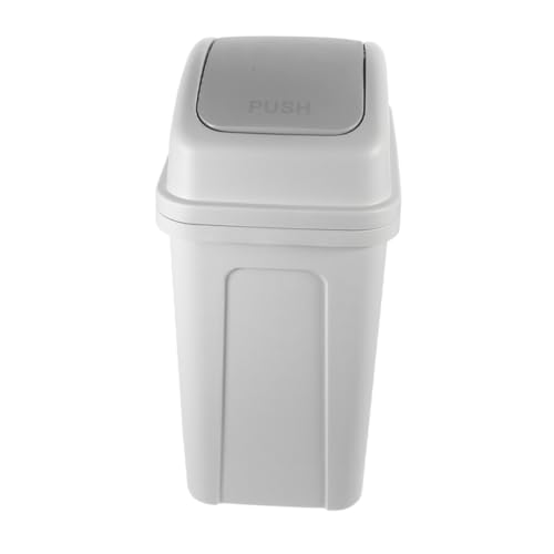 LOORGVEL Großer Kunststoff mülleimer mit Klappdeckel Robuster Abfallbehälter für Küche und Büro Fassungsvermögen Modernes Design Strapazierfähiger Haushaltsabfalleimer von LOORGVEL