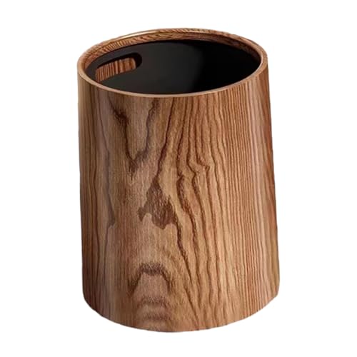 LOORGVEL Großer Mülleimer Holzoptik Vintage Chinesischer Stil Robuster Runder Abfallbehälter für Wohnzimmer Küche Bad Haushaltsabfallbehälter Kompakt und Vielseitig Einsetzbar LOORGVEL Großer Mülleimer Holzoptik Vintage Chinesischer Stil Robuster Runder Abfallbehälter für Wohnzimmer Küche Bad Haushaltsabfallbehälter Kompakt und Vielseitig Einsetzbar von LOORGVEL