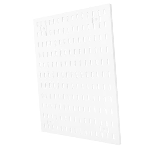 LOORGVEL Großer Pegboard Organizer Weiß mit Klebehalterung Wandmontage Lochwand Aufbewahrung Vielseitiger Wandhalter für Schlüssel Handtücher Pflanzen DIY Aufbewahrungslösung für Zuhause von LOORGVEL