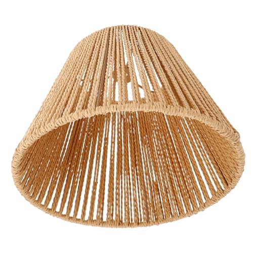 LOORGVEL Großer Rattan lampenschirm Vintage Boho Gewebt Retro Stil Ersatzschirm für Pendelleuchte Tischlampe Wandlampe Hotel Restaurant Dekoration von LOORGVEL
