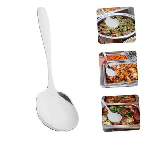 LOORGVEL Großer Servierlöffel aus Edelstahl mit Langem Griff Polierte Oberfläche Langlebig und Leicht zu Reinigen für Buffet Party und Tägliche Küchenhilfe LOORGVEL Großer Servierlöffel aus Edelstahl mit Langem Griff Polierte Oberfläche Langlebig und Leicht zu Reinigen für Buffet Party und Tägliche Küchenhilfe von LOORGVEL