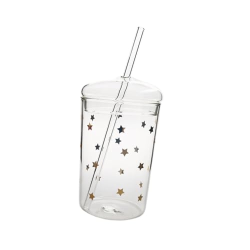 LOORGVEL Großer Transparenter Glas Trinkbecher mit Strohhalm und Bruchsicherem Borosilikatglas Wiederverwendbar Leicht zu Reinigen Eleganter Saft und Getränkebecher für Wiederverwendbar LOORGVEL Großer Transparenter Glas Trinkbecher mit Strohhalm und Bruchsicherem Borosilikatglas Wiederverwendbar Leicht zu Reinigen Eleganter Saft und Getränkebecher für Wiederverwendbar von LOORGVEL
