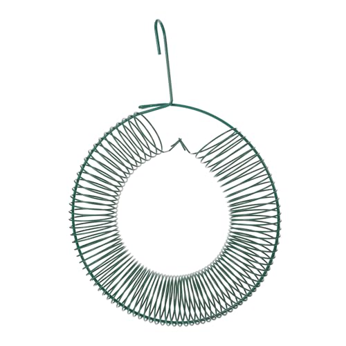 LOORGVEL Hängender Vogelfutterspender aus Robustem Eisen Kreatives Kranz Design mit Wetterfester Futterhalter für Wildvögel Leicht und Tragbar für Garten und Terrasse von LOORGVEL