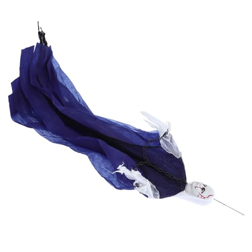 LOORGVEL Halloween Dekoration Außen Hängender Geist Weißhaariger Blutsgesicht-Skelett mit LED Augen und Soundaktivierung Wetterfeste Gruselige Halloween Deko für Garten Terrasse LOORGVEL Halloween Dekoration Außen Hängender Geist Weißhaariger Blutsgesicht-Skelett mit LED Augen und Soundaktivierung Wetterfeste Gruselige Halloween Deko für Garten Terrasse von LOORGVEL