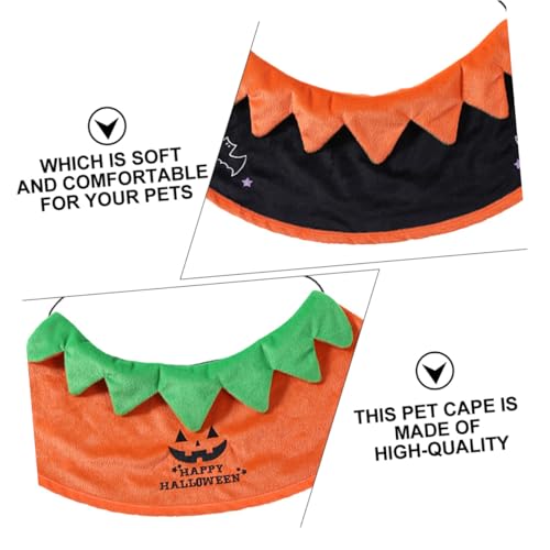 LOORGVEL Halloween Haustier Umhang S Bestickter Beidseitig Tragbarer Hundedolch Atmungsaktives Bequemes Material für Kostüm Party Foto und Alltag für Cosplay und Festtagskleidung von LOORGVEL