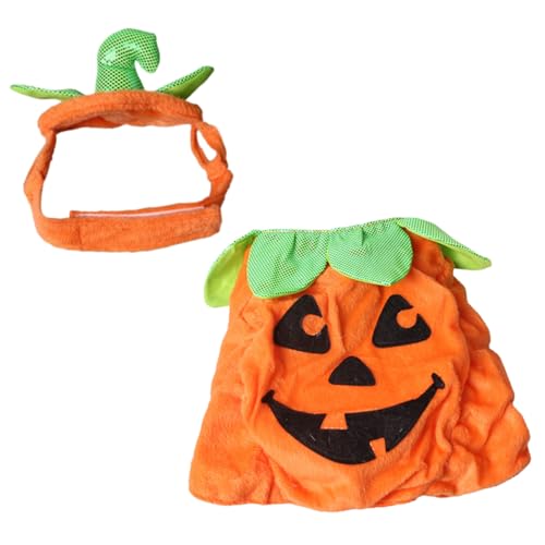 LOORGVEL Halloween Kürbis Haustierkostüm Design Verstellbar Angenehmes Polyester Material für Katzen und Hunde Halloween Party Karneval Zubehör Orange LOORGVEL Halloween Kürbis Haustierkostüm Design Verstellbar Angenehmes Polyester Material für Katzen und Hunde Halloween Party Karneval Zubehör Orange von LOORGVEL