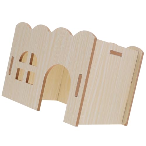 LOORGVEL Hamster Holzhaus Geschwungenes Spielhaus aus Natürlichem Holz Sicher und Langlebig Vielseitiges Kleintierversteck für Meerschweinchen und Hamster DIY Bemalbar Komfortables Indoor LOORGVEL Hamster Holzhaus Geschwungenes Spielhaus aus Natürlichem Holz Sicher und Langlebig Vielseitiges Kleintierversteck für Meerschweinchen und Hamster DIY Bemalbar Komfortables Indoor von LOORGVEL