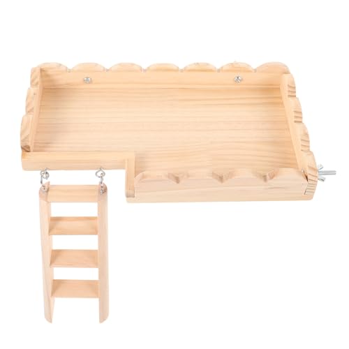 LOORGVEL Hamster Plattform mit Leiter Kleintier Kletterspielzeug für Hamster Käfig Zubehör zur Beschäftigung und Nestdekoration für Kleine Haustiere Wie Zwerghamster und Rennmäuse von LOORGVEL
