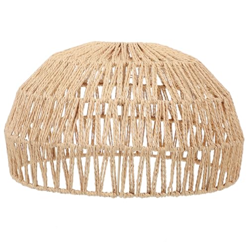 LOORGVEL Handgewebter Lampenschirm aus Simuliertem Rattan Natürlicher Deckenlampen abdeckung Langlebig Einfach zu Montieren für Wohnzimmer Esszimmer und Restaurants Geeignet von LOORGVEL