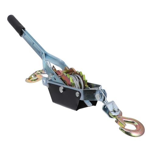 LOORGVEL Handratschen seilspanner Leicht Stahlseil drahtspanner mit Doppelhaken Tragbarer Manueller Spannmechanismus für Baumfällen und Kabelziehen im Outdoor einsatz von LOORGVEL