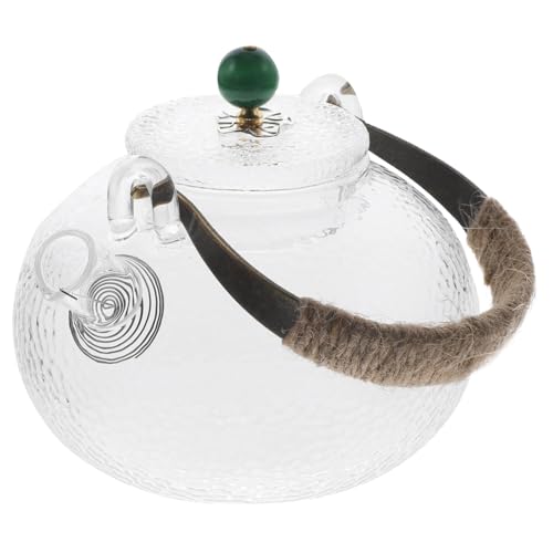 LOORGVEL Hitzebeständige Glas mit Kupfergriff Transparenter Kleiner Teekessel für Losen Tee Geeignet für Zuhause Büro Teestube und Reisen von LOORGVEL