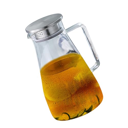 LOORGVEL Hitzebeständige Glas teekanne mit Edelstahl deckel und Blütenfilter Handgefertigter Teekrug für Heiße und Kalte Getränke Auslaufsicherer Bruchsicherer Wasser Saftkrug LOORGVEL Hitzebeständige Glas teekanne mit Edelstahl deckel und Blütenfilter Handgefertigter Teekrug für Heiße und Kalte Getränke Auslaufsicherer Bruchsicherer Wasser Saftkrug von LOORGVEL