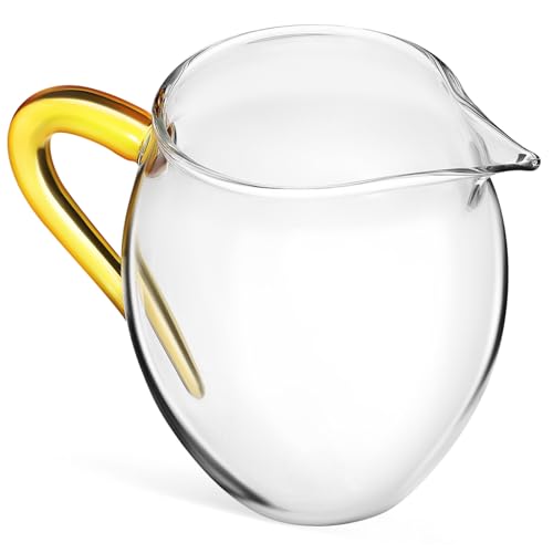 LOORGVEL Hitzebeständige Kleine Glaskaraffe mit Ergonomischem Anti verbrüh griff Förmiger Ausgusstülle Geeignet als Glas tee kännchen für Kräutertee Milch und Kaffee LOORGVEL Hitzebeständige Kleine Glaskaraffe mit Ergonomischem Anti verbrüh griff Förmiger Ausgusstülle Geeignet als Glas tee kännchen für Kräutertee Milch und Kaffee von LOORGVEL