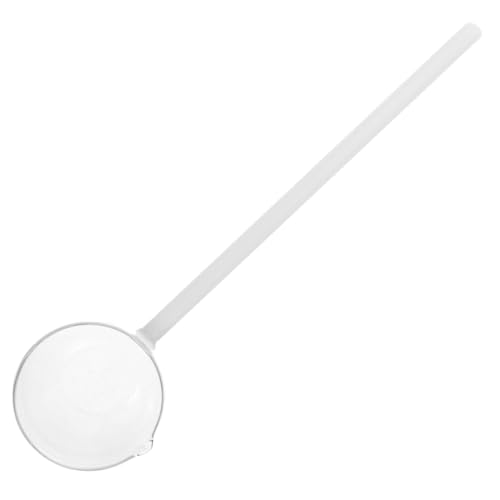 LOORGVEL Hochborosilikat Glaslöffel Teelöffel Servierlöffel Handlicher Teelöffel für Tee Kaffee Milchpulver Rührlöffel Spülmaschinenfest Langlebig und Glatt von LOORGVEL