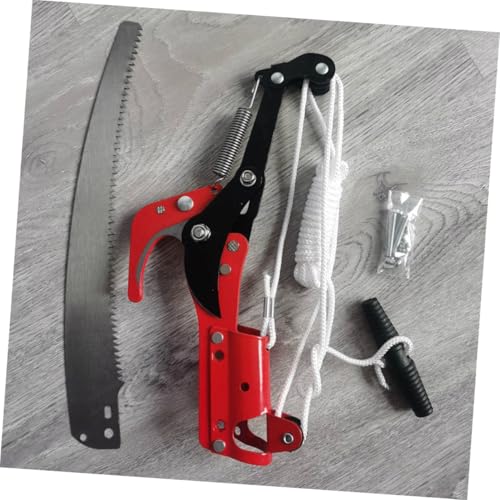 LOORGVEL Hochwertige Gartenschere für Baumschnitt Robuste Stahlklingen Ergonomischer Griff Vielseitig für Äste Hecken Obstbäume Inklusive Strapazierfähigem Nylonseil Zufällige Farbe von LOORGVEL