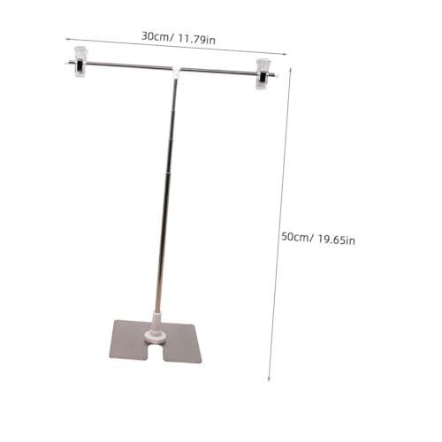 LOORGVEL Höhenverstellbarer T förmiger Posterständer aus Edelstahl Verstellbarer Plakatständer für Werbung und Menü Kompakter Desktop displayhalter für Büro Geschäft Ausstellung und von LOORGVEL