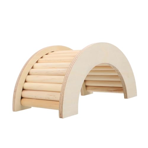 LOORGVEL Holz Kletterleiter für Hamster und Mäuse Langlebiges Sicheres Kau und Hängespielzeug Wellenförmige Treppe als Beschäftigung und Bewegung für Kleine Kleintiere im Gehege von LOORGVEL