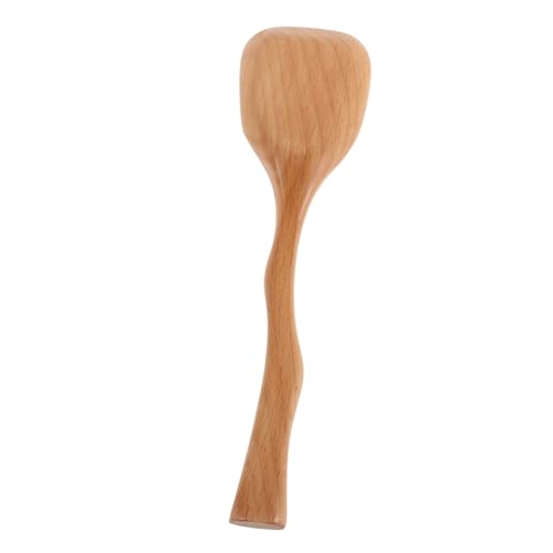 LOORGVEL Holz Reislöffel mit Langem Griff Multifunktionaler Antihaftender Reisservierlöffel Sicherer Langlebiger Küchenhelfer zum Rühren Mischen und Servieren von Reis Minimalistisches von LOORGVEL