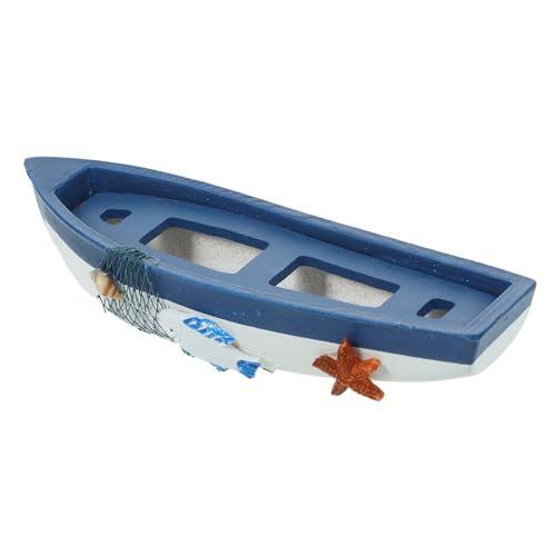 LOORGVEL Holz Segelboot Ornament Mediterraner Stil Kleine Piratenschiff Deko Tischdekoration Handgefertigt Langlebig Wohnzimmer Büro Party von LOORGVEL