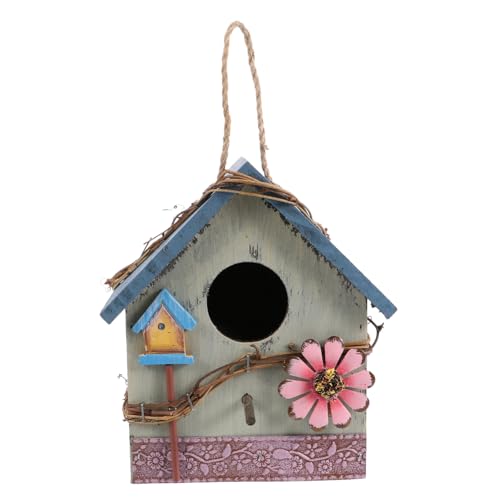 LOORGVEL Holz Vogelhaus zum Aufhängen Garten Nistkasten für Papageien Wetterfestes Futterhaus mit Schutzdach für Garten Terrasse Balkon Vogelbeobachtung LOORGVEL Holz Vogelhaus zum Aufhängen Garten Nistkasten für Papageien Wetterfestes Futterhaus mit Schutzdach für Garten Terrasse Balkon Vogelbeobachtung von LOORGVEL
