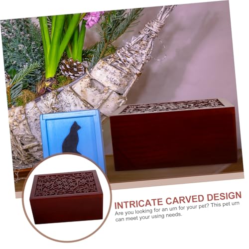 LOORGVEL Holz pet urne aus Massivem Holz Tragbare Aschebox für Hunde und Katzen Langlebige Tierurnen mit Elegantem Design Gedenkurne für Haustierbestattung Personalisierte von LOORGVEL