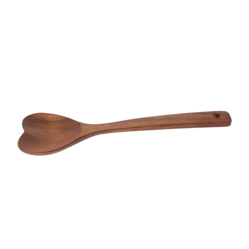 LOORGVEL Holzlöffel Herzform Küchenrührlöffel Langgriff Robust Poliert Vielseitig Einsetzbar Salatlöffel Servierlöffel aus Langlebigem Acacia Holz Praktisch Spülmaschinenfreundlich von LOORGVEL
