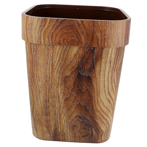 LOORGVEL Holzoptik Müllbehälter Kunststoff Abfalleimer ohne Deckel Breit Quadratisch für Bad und Büro Umweltfreundlich Langlebig und Platzsparend LOORGVEL Holzoptik Müllbehälter Kunststoff Abfalleimer ohne Deckel Breit Quadratisch für Bad und Büro Umweltfreundlich Langlebig und Platzsparend von LOORGVEL