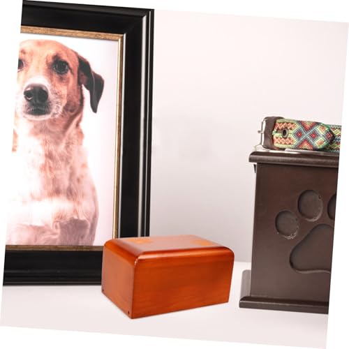 LOORGVEL Holzurne für Haustierasche Kleine Urne aus Robustem Holz Dekorative Katzen Hundeurne zur Aufbewahrung von Asche und Erinnerungsstücken Langlebig Einfach zu Reinigen Stilvolles von LOORGVEL