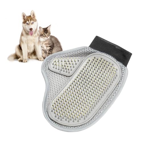 LOORGVEL Hundepflegehandschuh mit Gummispitzen Sanfte Fellentfernung für Hunde und Katzen Geeignet für Nasses und Trockenes Fell Entfernt Unterwolle und Schmutz Vielseitiger Badehandschuh LOORGVEL Hundepflegehandschuh mit Gummispitzen Sanfte Fellentfernung für Hunde und Katzen Geeignet für Nasses und Trockenes Fell Entfernt Unterwolle und Schmutz Vielseitiger Badehandschuh von LOORGVEL
