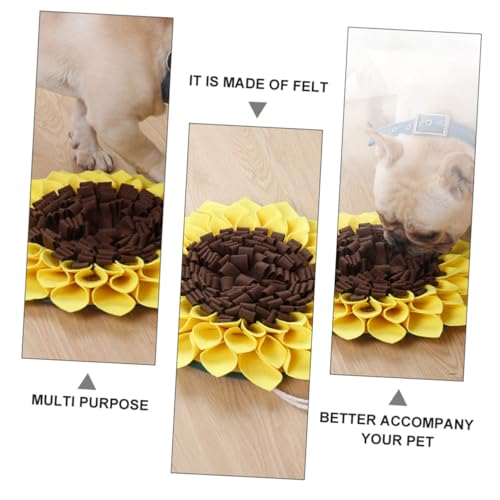 LOORGVEL Hundeschnüffelteppich Sonnenblume Große rutschfeste Futtermatte für Langsames Fressen Stressabbau und Training Geeignet für Kleine bis Große Hunde Waschbar und Langlebig LOORGVEL Hundeschnüffelteppich Sonnenblume Große rutschfeste Futtermatte für Langsames Fressen Stressabbau und Training Geeignet für Kleine bis Große Hunde Waschbar und Langlebig von LOORGVEL