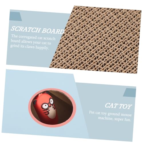 LOORGVEL Interaktives Katzen Kratzbrett aus Holz und Wellpappe Leichtes Whack Game zur Stressreduktion Fördert Bewegung und Neugier für Katzen und Kätzchen LOORGVEL Interaktives Katzen Kratzbrett aus Holz und Wellpappe Leichtes Whack Game zur Stressreduktion Fördert Bewegung und Neugier für Katzen und Kätzchen von LOORGVEL