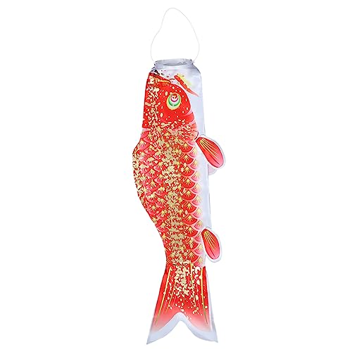 LOORGVEL Japanische Karpfenwindsocke Hängende Fischflagge für Garten und Festtagsdekoration Gold Rot Draußen für Balkon Terrasse Stilvolles Ornament LOORGVEL Japanische Karpfenwindsocke Hängende Fischflagge für Garten und Festtagsdekoration Gold Rot Draußen für Balkon Terrasse Stilvolles Ornament von LOORGVEL