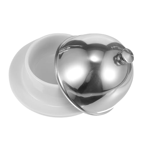 LOORGVEL Keramik Butterdose Rund mit Edelstahldeckel Butteraufbewahrungsschale für Butter Dessert Käse Haushalts für Küche und Gastronomie Frischeerhaltend Vielseitig Einsetzbar LOORGVEL Keramik Butterdose Rund mit Edelstahldeckel Butteraufbewahrungsschale für Butter Dessert Käse Haushalts für Küche und Gastronomie Frischeerhaltend Vielseitig Einsetzbar von LOORGVEL