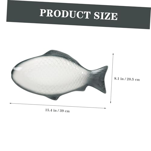 LOORGVEL Keramik Fischservierplatte Delikates Dampf tablett Leicht zu Reinigen Robuste Fischform Servierteller für Zuhause und Gastronomie von LOORGVEL