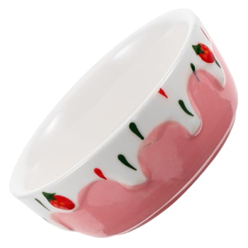 LOORGVEL Keramik Futternapf für Kleintiere rutschfest Stabil Hamster Napf Kaninchen Futterstation Anti kippbar Rosa Obstdesign Kleine Futterschale LOORGVEL Keramik Futternapf für Kleintiere rutschfest Stabil Hamster Napf Kaninchen Futterstation Anti kippbar Rosa Obstdesign Kleine Futterschale von LOORGVEL