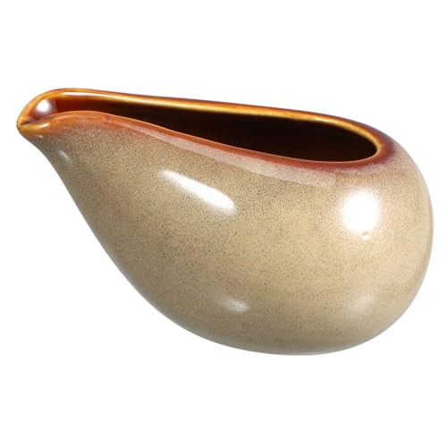 LOORGVEL Keramik Sauce Pitcher Handfreier Soßenbehälter für Dressing Sahne Essig Spülmaschinenfest Vielseitig Verwendbar für Küche Buffet und Party von LOORGVEL