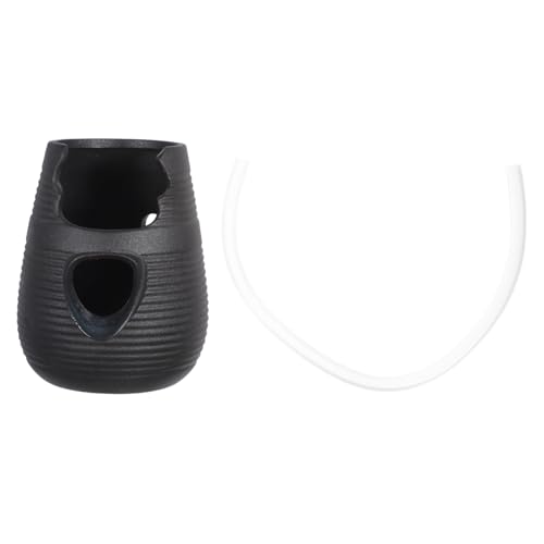 LOORGVEL Keramik Wasserfall Zirkulierender Wassereffekt Kleiner Dekorativer Tontopf für Aquarien Teiche Innen und Außenbereich Filterwatte und Schlauch von LOORGVEL